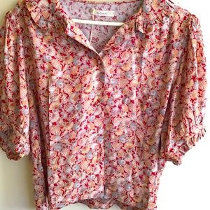 NWT Doen Bergamot top, Tresors de la Mer fabric